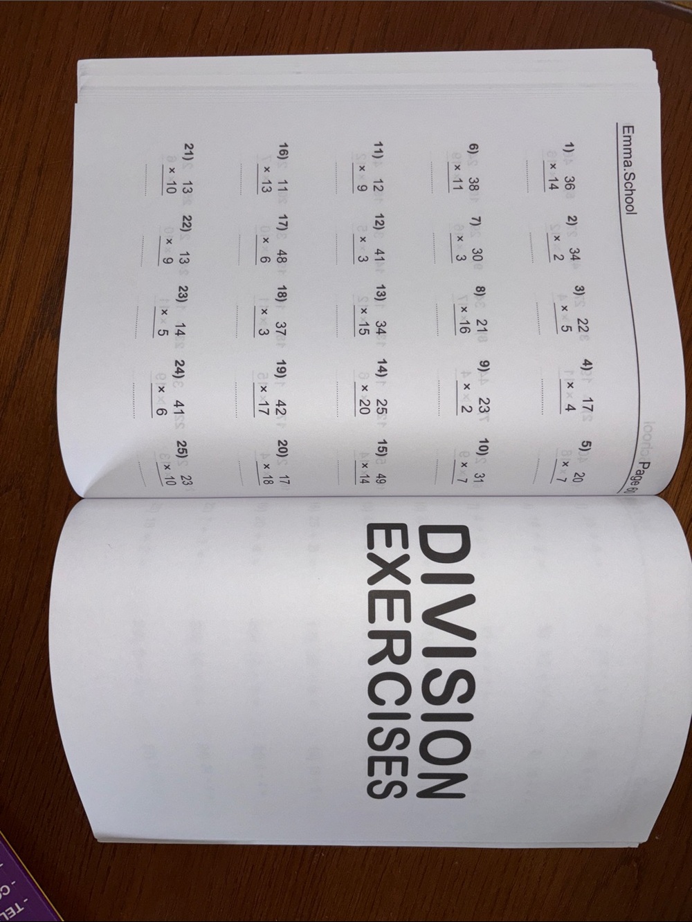Basic Math Workbook for Adults - Yellow & Blue - Picture 3 of 5
